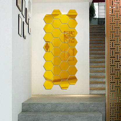 Lux™  3D Hexagon Mirror Home Decor