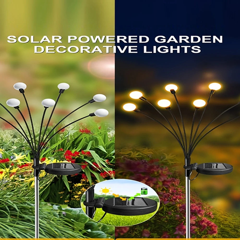 Solar LED Light Outdoor Garden Decoration Landscape Lights Firework Firefly Lawn Lamps Country House Terrace Balcony Decor Lamp