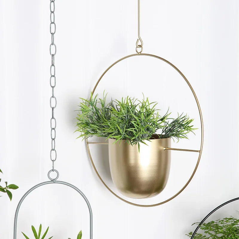 SkyFlowers™ Modern Hanging Iron Flowerpot