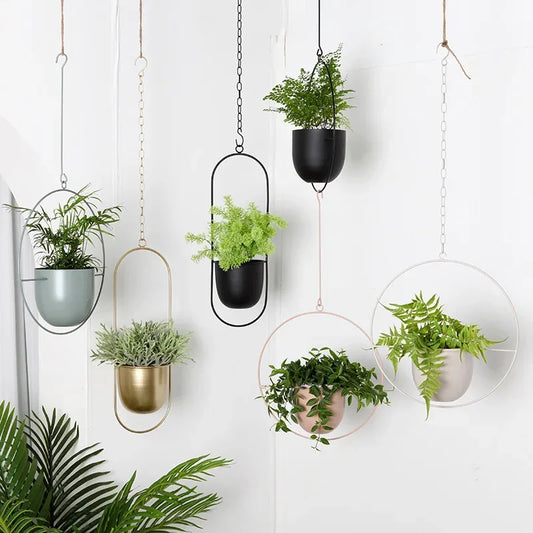 SkyFlowers™ Modern Hanging Iron Flowerpot