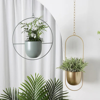 SkyFlowers™ Modern Hanging Iron Flowerpot