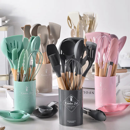 ChefCooks™  Full Set of Silicone Cooking Utensils